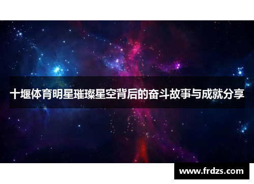 十堰体育明星璀璨星空背后的奋斗故事与成就分享
